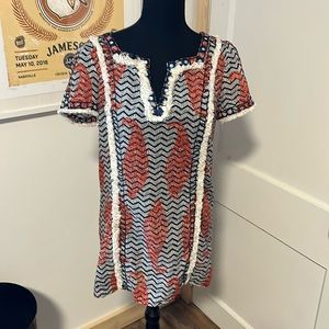 Tory Burch, short sleeve shirt, size 4